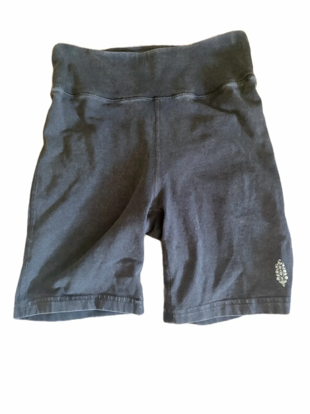 Free People Charcoal Black High-Rise Athletic Bike Shorts
